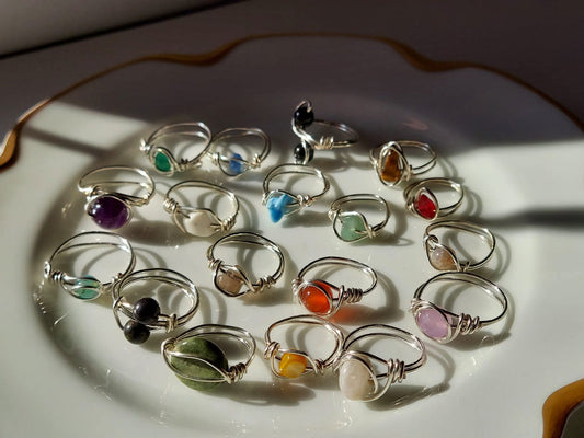 Crystal chip rings